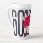 Whimsical Red Book Character Ignorance Is Banned カフェラテマグ (左アングル)