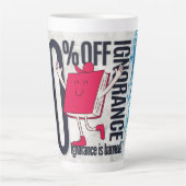 Whimsical Red Book Character Ignorance Is Banned カフェラテマグ (正面)