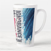 Whimsical Red Book Character Ignorance Is Banned カフェラテマグ (右)