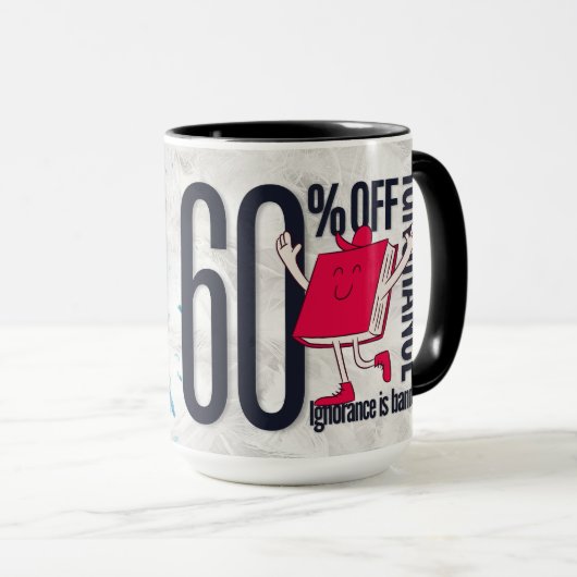 Whimsical Red Book Character Ignorance Is Banned マグカップ (正面右)