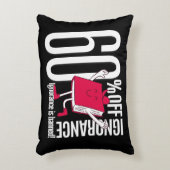 Whimsical Red Book Ignorance Banned Accent Throw  アクセントクッション (正面(垂直))