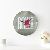 Whimsical Red Book Ignorance is Banned Acrylic ラージ壁時計 (ホーム)