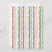 Whimsical Red Bow Frame Family Photo Christmas シーズンカード (裏面)