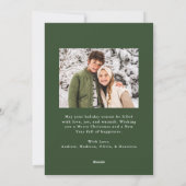 Whimsical Red Bow Garland Christmas 2 Photo シーズンカード (裏面)