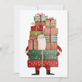 Whimsical Red Green Secret Santa Christmas Party 招待状 (裏面)