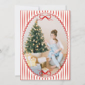 Whimsical Red Hand Drawn Doodles Christmas Photo  シーズンカード (裏面)