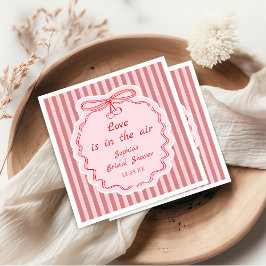 Whimsical Red Happy Galentine's Day Napkin スタンダードカクテルナプキン
