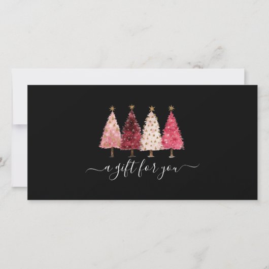 Whimsical Red Pink Black Salon Gift Certificate (正面)