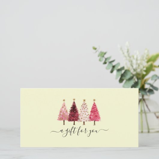 Whimsical Red Pink Lemon Salon Gift Certificate (スタンド正面)