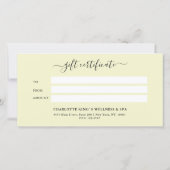 Whimsical Red Pink Lemon Salon Gift Certificate (裏面)