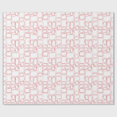 Whimsical Red Ribbon Frame Holiday ラッピングペーパー (フラット)