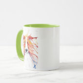 Whimsical red rough collie mug マグカップ (正面左)