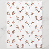 Whimsical Reindeer Boho Pattern Scrapbook Paper (正面)