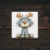 Whimsical Reindeer Cat Christmas Magnet マグネット