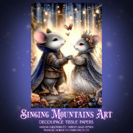 Whimsical Renaissance Mouse Enchanted Forest  薄葉紙