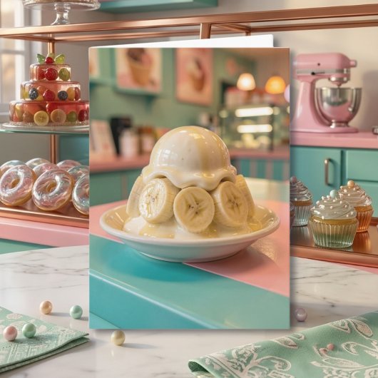 Whimsical Resin Banana Sundae Sister's Birthday   カード