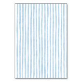 Whimsical Retro Blue Stripes Wedding Table Number テーブルナンバー (裏面)
