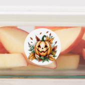 Whimsical Retro Boho Halloween Witchy Kitten, ラベル (貼付)