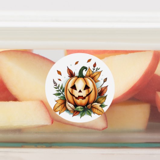 Whimsical Retro Boho Halloween Witchy Kitten, ラベル (貼付)