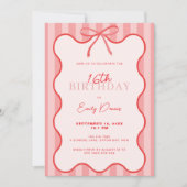 Whimsical Retro Border 16th Birthday Party 招待状 (正面)