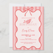 Whimsical Retro Border 50th Birthday Party 招待状 (正面)