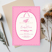 Whimsical Retro Border 70th Birthday Party 招待状