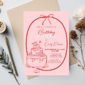 Whimsical Retro Border Birthday Party 招待状