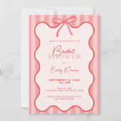 Whimsical Retro Border Bridal Shower 招待状 (正面)
