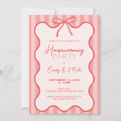 Whimsical Retro Border Housewarming party 招待状 (正面)