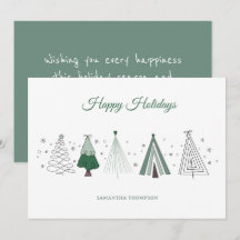 Whimsical Retro Christmas Trees Christmas