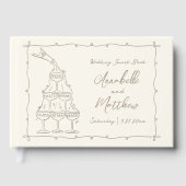 Whimsical Retro Hand Drawn Wedding ゲストブック (正面)