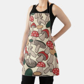 Whimsical Retro Woodland Mushroom エプロン (インサイチュ)