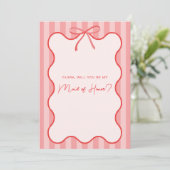 Whimsical Ribbon maid of honor card 招待状 (スタンド正面)