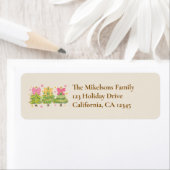 Whimsical Ribbon Tree Family Return Address ラベル (インサイチュ)