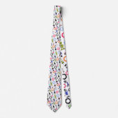 Whimsical Robots Fun Custom Necktie Tie ネクタイ (正面)