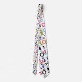 Whimsical Robots Fun Custom Necktie Tie ネクタイ (裏面)