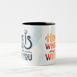 Whimsical Romantic Soulmate Heart Quote Combo Mug ツートーンマグカップ