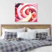 Whimsical roses garden Stretched Canvas Print キャンバスプリント (インサイチュ (寝室))