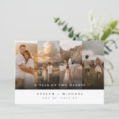 Whimsical Rustic Collage Photo Wedding 招待状 (スタンド正面)