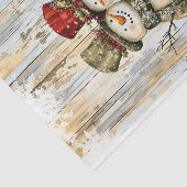 Whimsical Rustic Snowman Couple DY8R Decoupage 薄葉紙 (詳細)