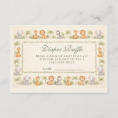 Whimsical Safari Animals Diapper Raffle エンクロージャーカード (正面)