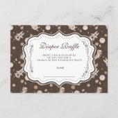 Whimsical Safari Animals Neutral Diapper Raffle エンクロージャーカード (正面)