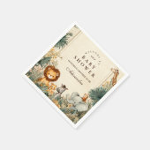 Whimsical Safari Welcome Baby Shower スタンダードカクテルナプキン (角)
