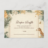 Whimsical Safari Welcome Diapper Raffle エンクロージャーカード (正面)