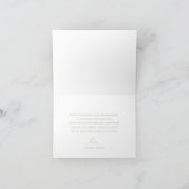  whimsical Sage Green フォント 折りたたみ写真 ベビーシャワー サンキューカード (内部)