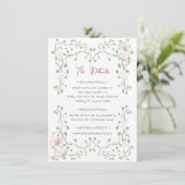 Whimsical Sage Greenery Wedding エンクロージャーカード (スタンド正面)