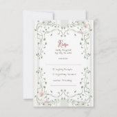 Whimsical Sage Greenery Wedding 出欠カード (正面)