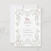 Whimsical Sage Greenery Wedding 出欠カード (正面)