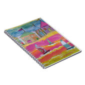 Whimsical Sailboats and Beach Huts ノートブック (右側)