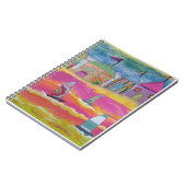 Whimsical Sailboats and Beach Huts ノートブック (左側)